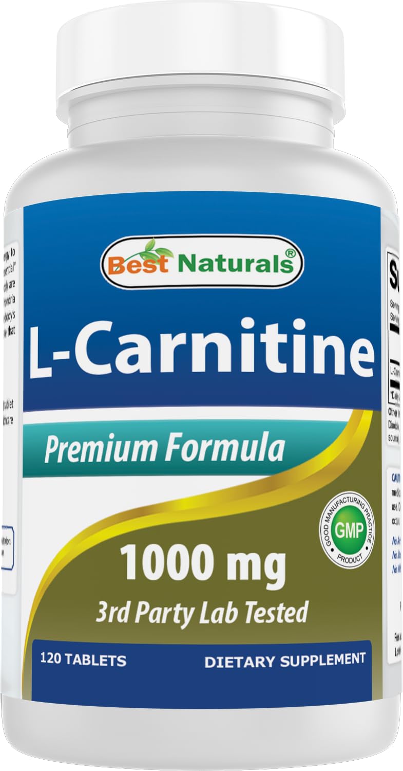 top 10 l carnitine supplements Amazon.com: Best Naturals L-Carnitine Fumarate 1000mg per Tablet - 120  Count