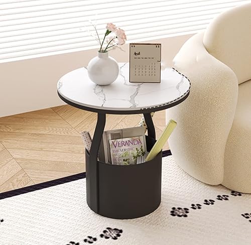 Miniatura 4 de SHUAN Mesa auxiliar para sofá mesa esquinera de almacenamiento con losa de roca mesita de noche mesa de centro pequeña color  un color tamaño 197 x