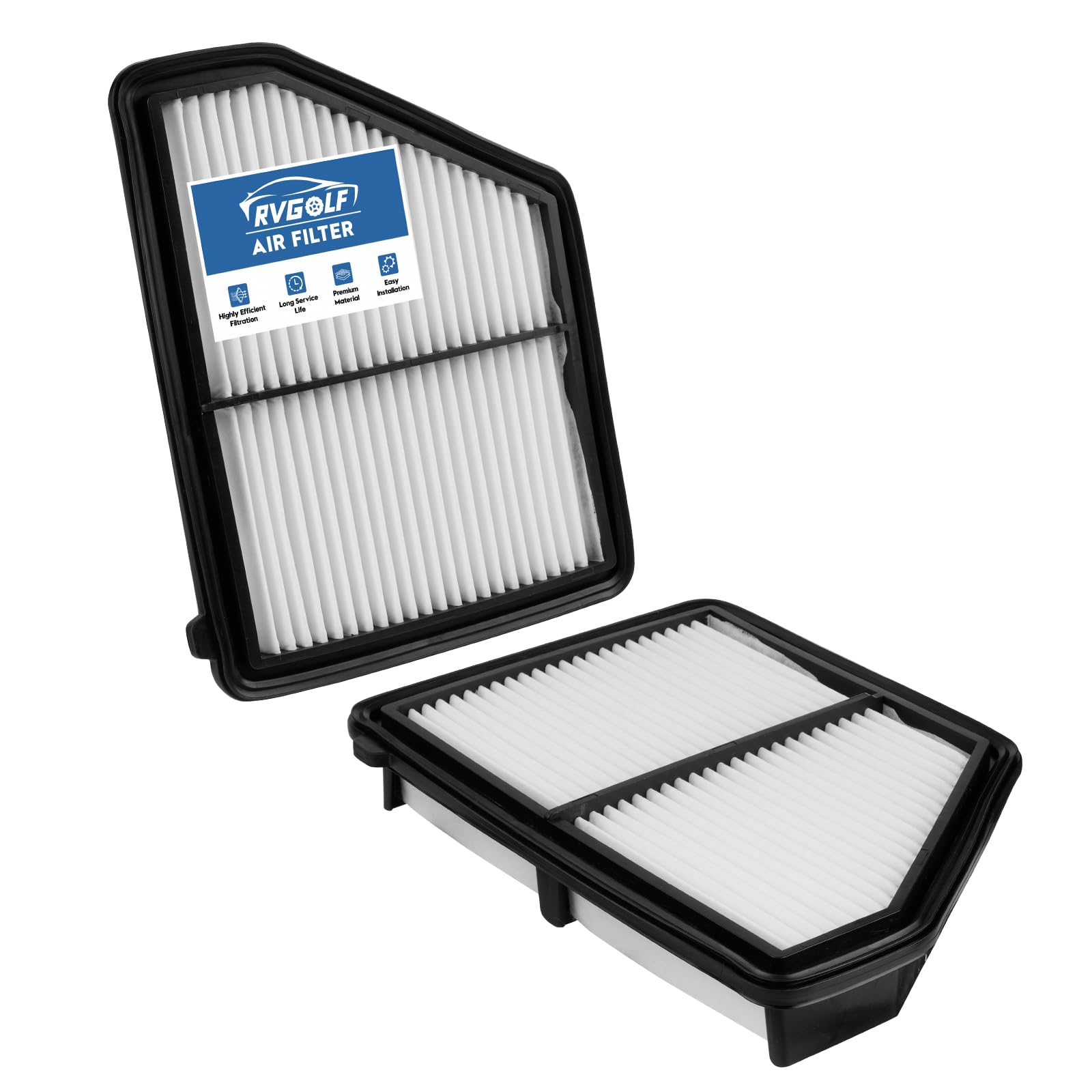 2PCS Engine Air Filter Fit for 2016-2026 Civic, 2023-2026 HR-V