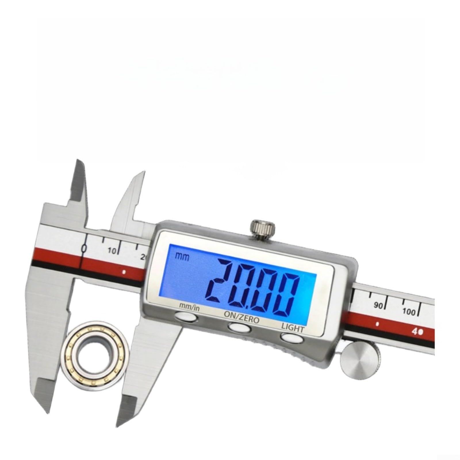 Calibrador digital 150Mm Herramienta de medición electrónica de acero inoxidable con retroiluminación LCD grande USB recargable para taller industrial (300mm)