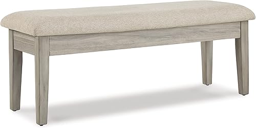 Signature Design by Ashley Banco de comedor tapizado Parellen, color beige
