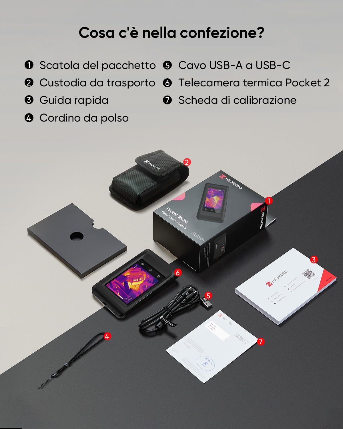HIKMICRO Pocket2 256 x 192 IR risoluzione termocamera con 8MP fotocamera visiva, 25 Hz, Wi-Fi, 3,5" Touch Screen Thermal Imager, IP54, -4 °F ~ 752 °F