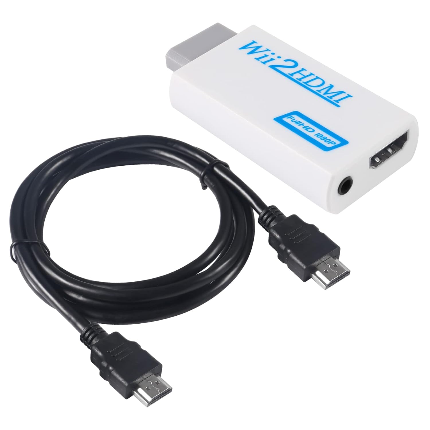 Aokin Wii to HDMI Converter, Wii to HDMI Adapter 1080P 720P Output Video with 3.5mm