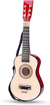 Woet New Classic Toys Guitare d'Imitation en Bois Naturel