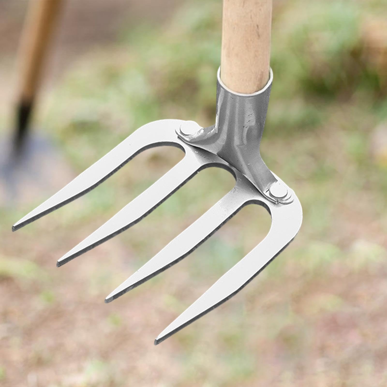 MagiDeal Cabezal de rastrillo de jardín, Cabezal de rastrillo de desmalezado, Cabezal de rastrillo agrícola, Cabezal de de jardinería, para Cultivar, 4 Dientes pequeños