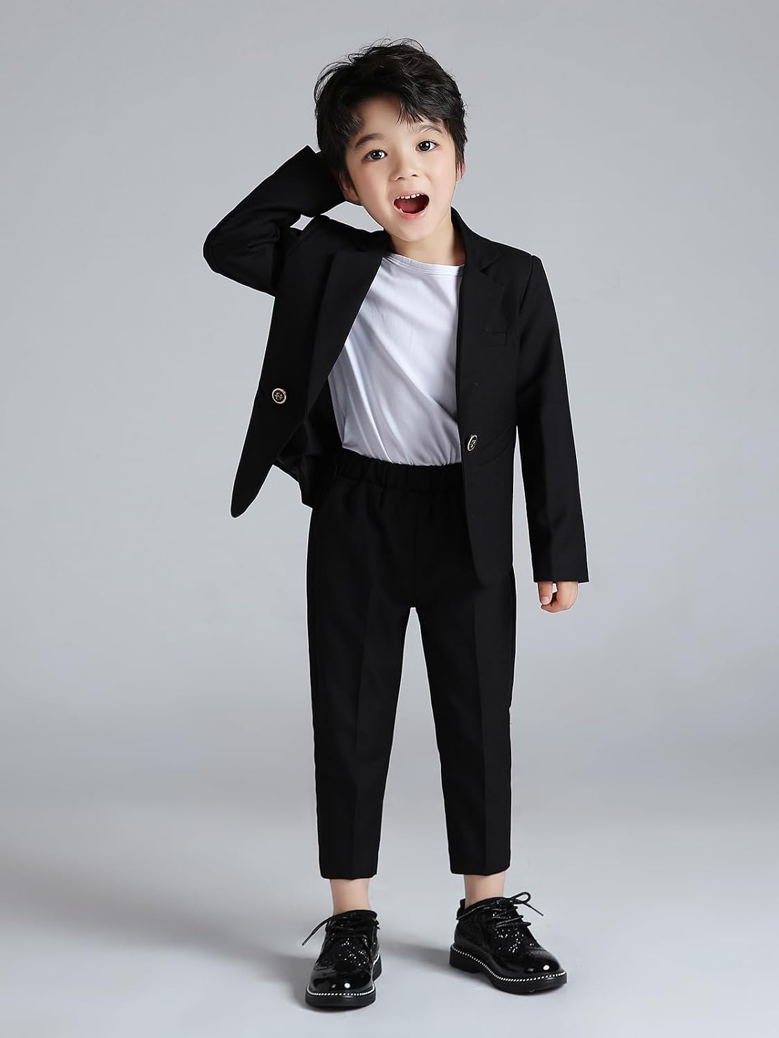 LOLANTA Boys Casual Suits 2 Piece Sport Coat Blazer Pants Set Dress Clothes