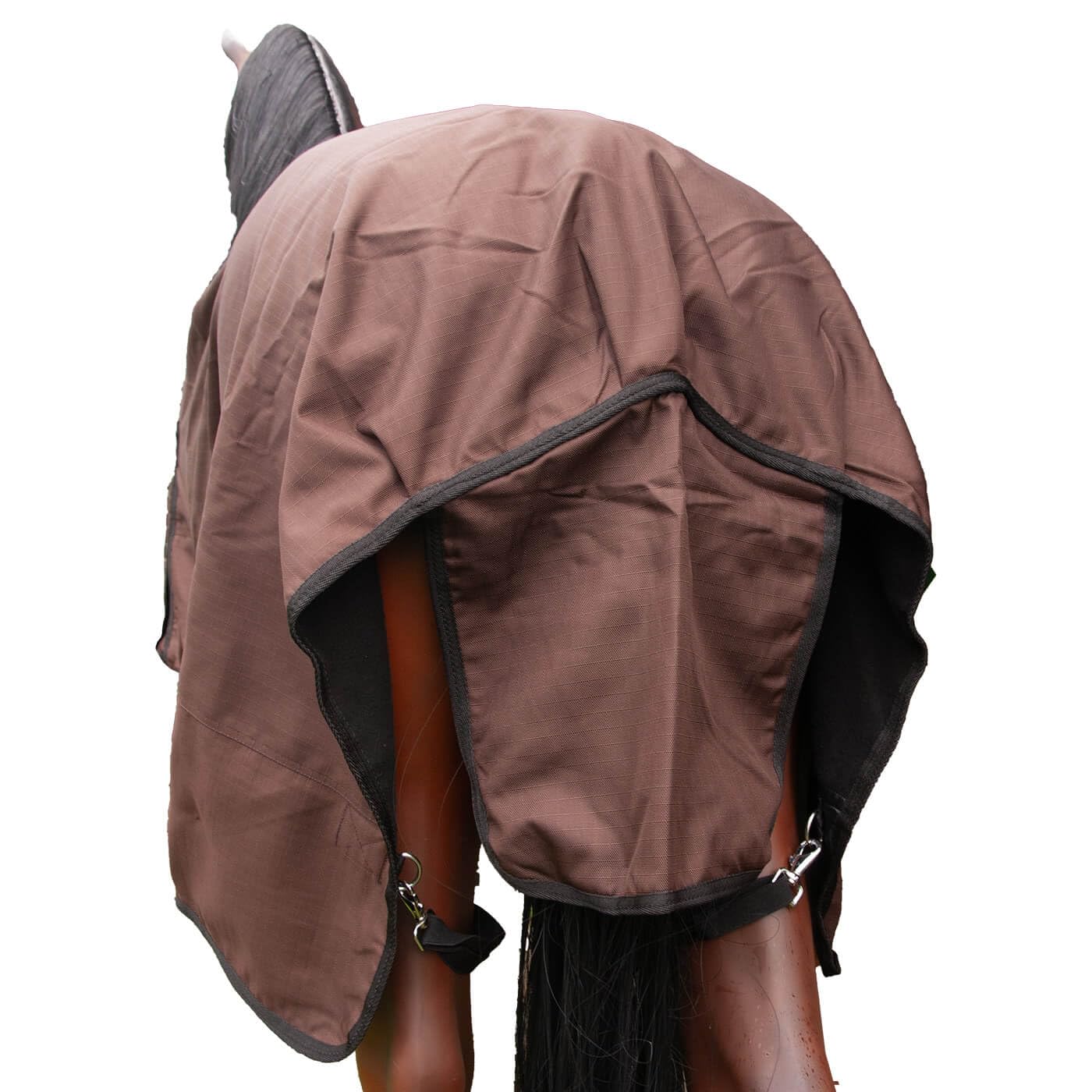 Brama-West 145 - Manta para lluvia (600 denier), diseño de caballo, con forro polar, color marrón