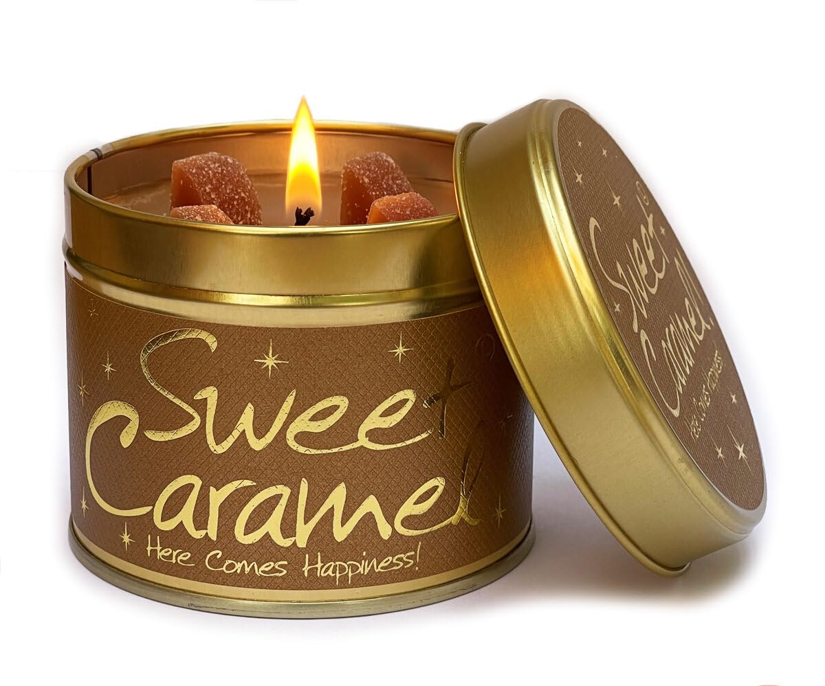 Lily Flame Candle in a Tin - Sweet Caramel