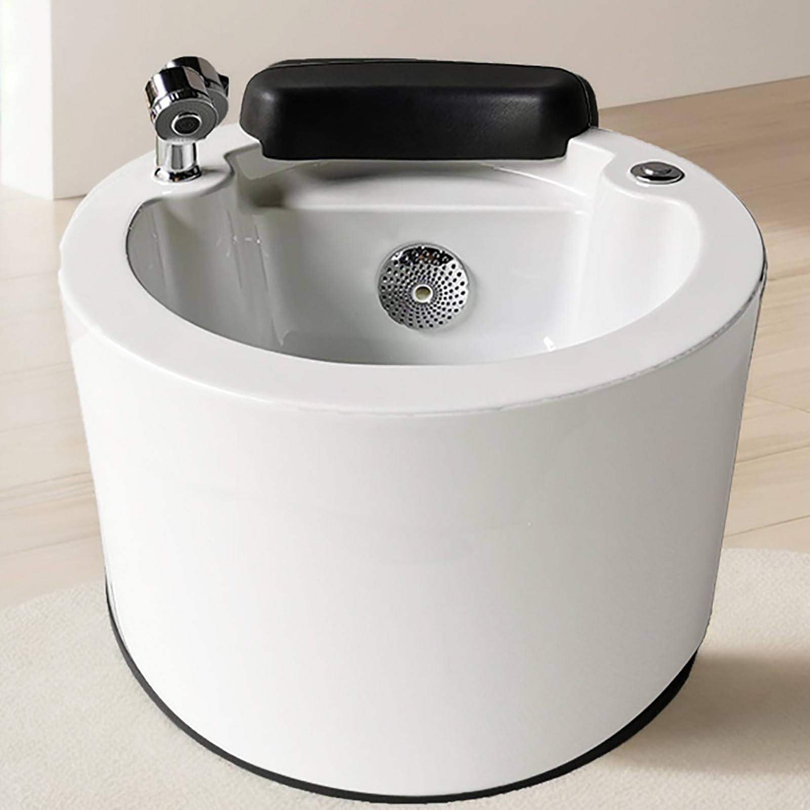 ZDMZR Pedicure Spa Bathtub with Massage Colorful Lamp, Acrylic Pedicure Chair Shampoo Sink