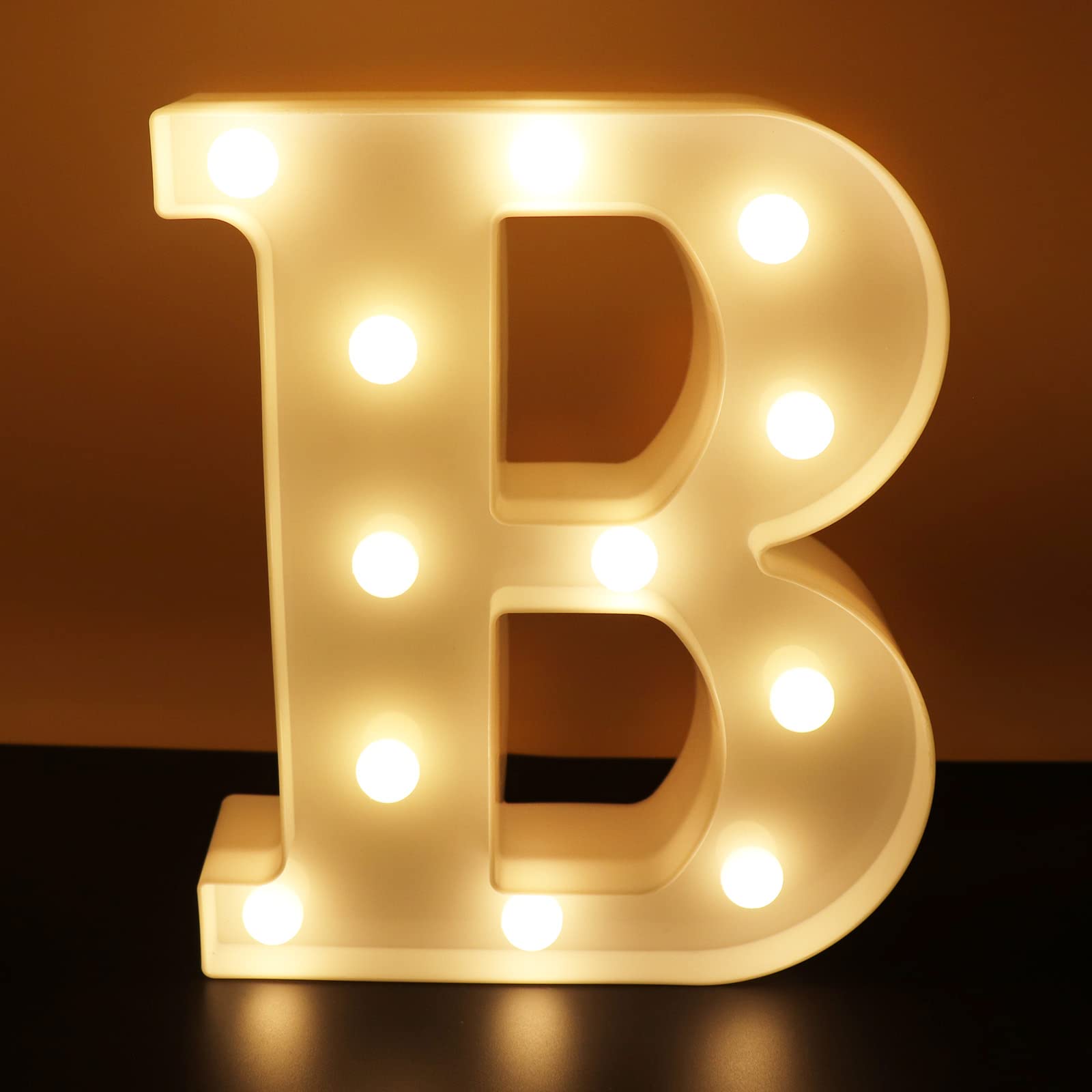 AUSAYE LED Letter Lights Alphabet Light Up Sign Night Light for Home Party Wedding Decoration B — image 1