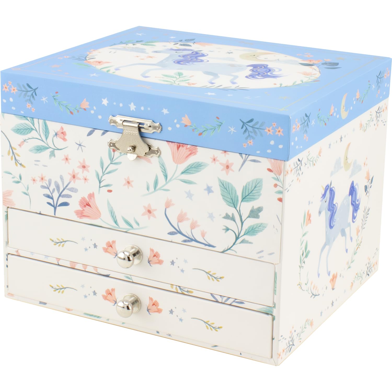 Ulysse Couleurs d'Enfance Musical Chest with 2 Drawers Unicorn