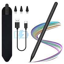 Stylus Pen Tablet Android, KBCASE Penna per Tablet Compatibile SamsungPhone, Lenovo, Xiaomi, Huawei, Android Touch Screen, Stylus Pencil with Sensibile all’Inclinazione con 3 Punte