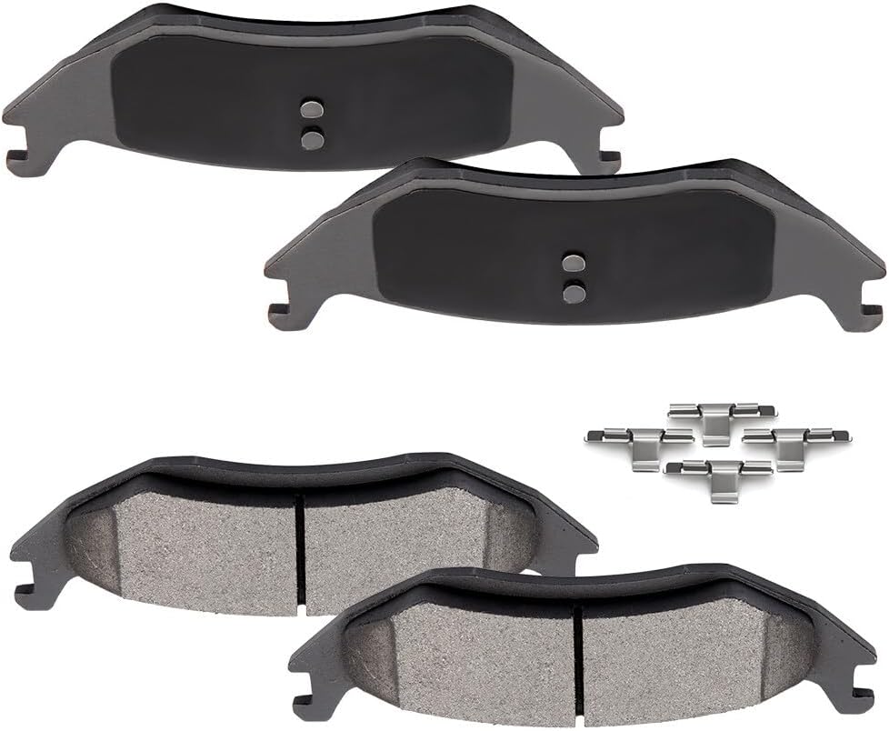 LSAILON [D967] Rear Semi-Metallic Disc Brake Pads Set For Chrysler Aspen For Dodge Dakota Durango Ram 1500 Ram 1500 Van For Ram 1500 (4PCS)