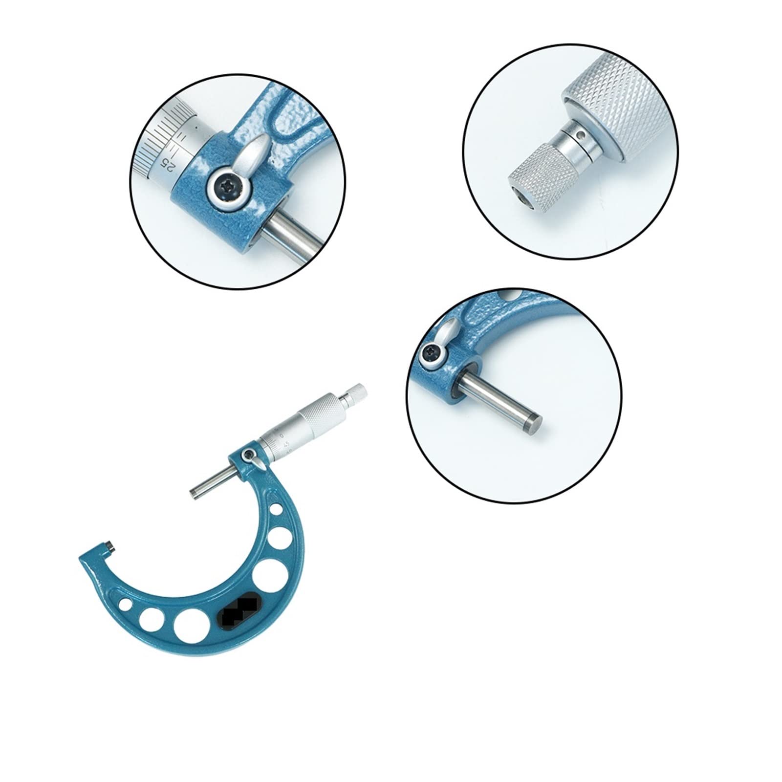 Micrómetro Exterior Digital 4pcs Fuera de micrómetro Set Machinist Tool 0-4 "0-100 mm 0.01 Precisión carburo Conjunto con estándares Ratchet