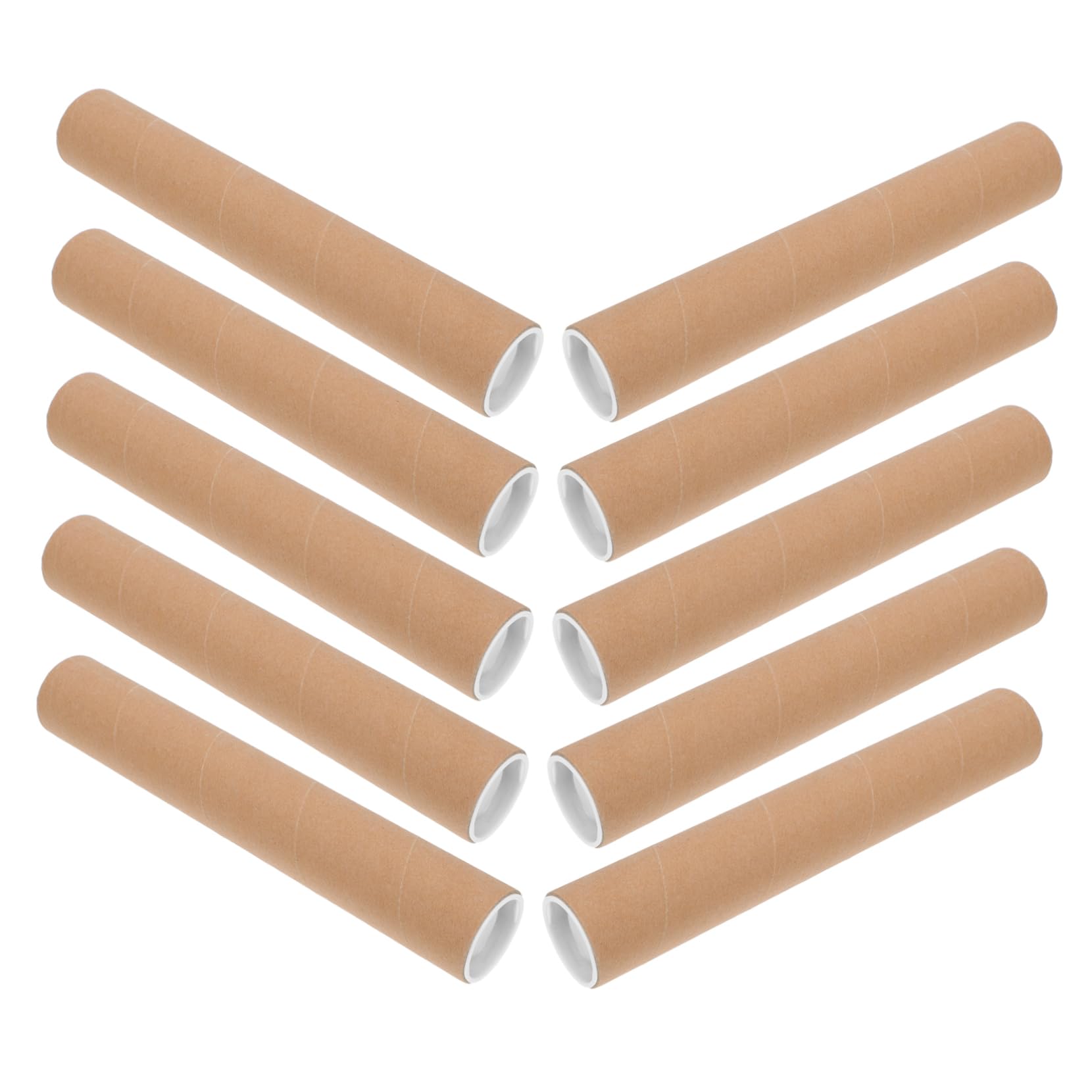 FUNOMOCYA 10pcs Sneakers Festival Holders Kraft Poster Tubes Organizer with Lid Kraft Tubes Containers Boxes Couplets Container Painting Case Document Carrying Tube Paper