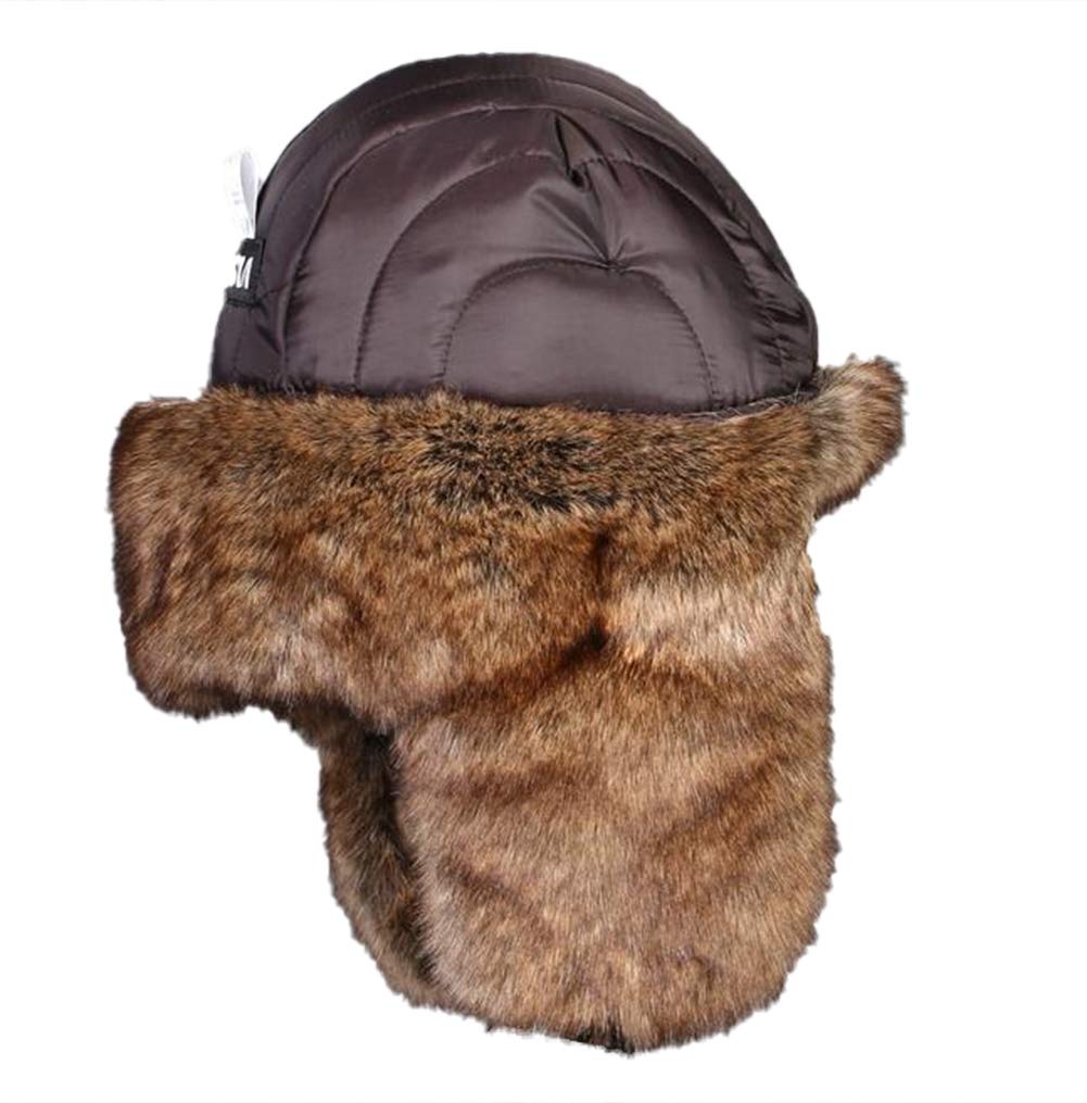 Insun Unisex Chapka Chapeaux avec Bordure en Fourrure Bonnet Aviateur d'hiver Chasse Casquette