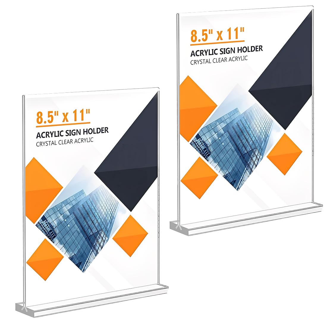 2 Pezzi Espositore Plexiglass A4, Porta-avvisi da Tavolo, Supporto Espositore A4, Porta A4 Stand, Forma di T Trasparenti Acrilico Supporto, per Menu, Foto, Poster, per Ristoranti Hotel Negozio
