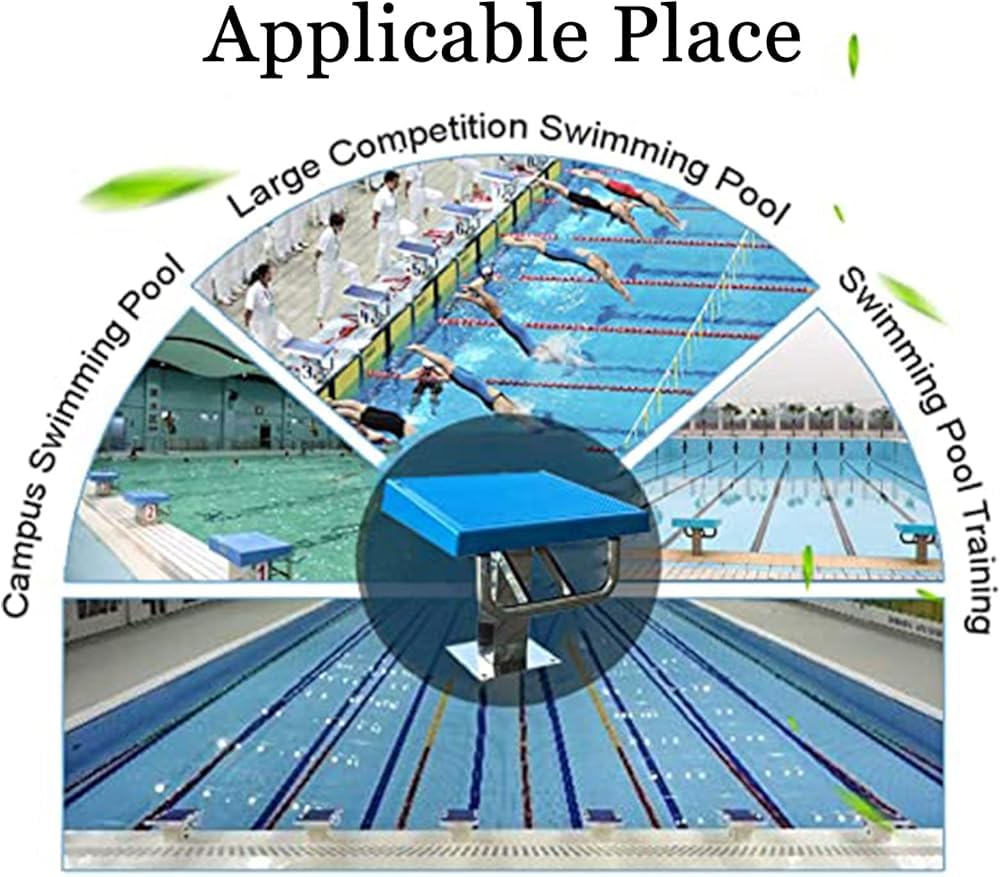 Tavola da immersione resistente per piscine interrate, piattaforma di salto in acciaio inossidabile con superficie in gomma antiscivolo, piattaforma adatta per competizioni