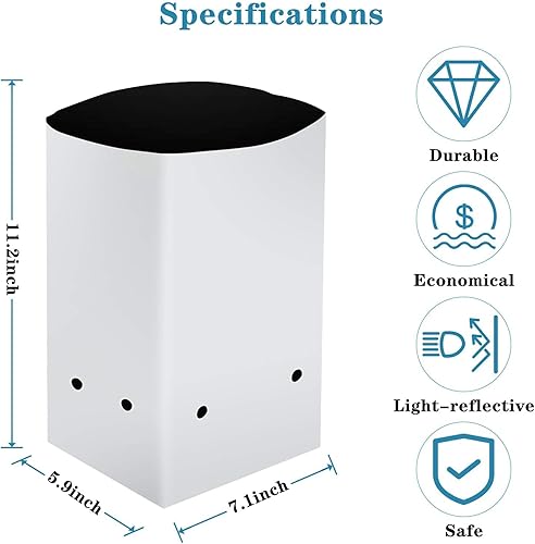 Miniatura 7 de iPower Paquete de 150 bolsas de cultivo de 1 galón, contenedores de película de panda blanco y negro para plantas, plántulas y enraizamientos, forma