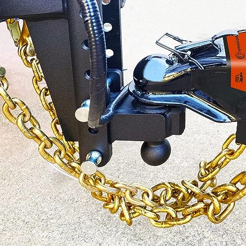 Image of 36 inch Trailer Safety Chain 2 Pack Grade 70 G70 Tow Chain 12600 lbs | Heavy-duty G70 towing chain with 1 /4 inch clevis snap hooks. 12,600 lbs break strength for boat trailer, RV & utility towing.