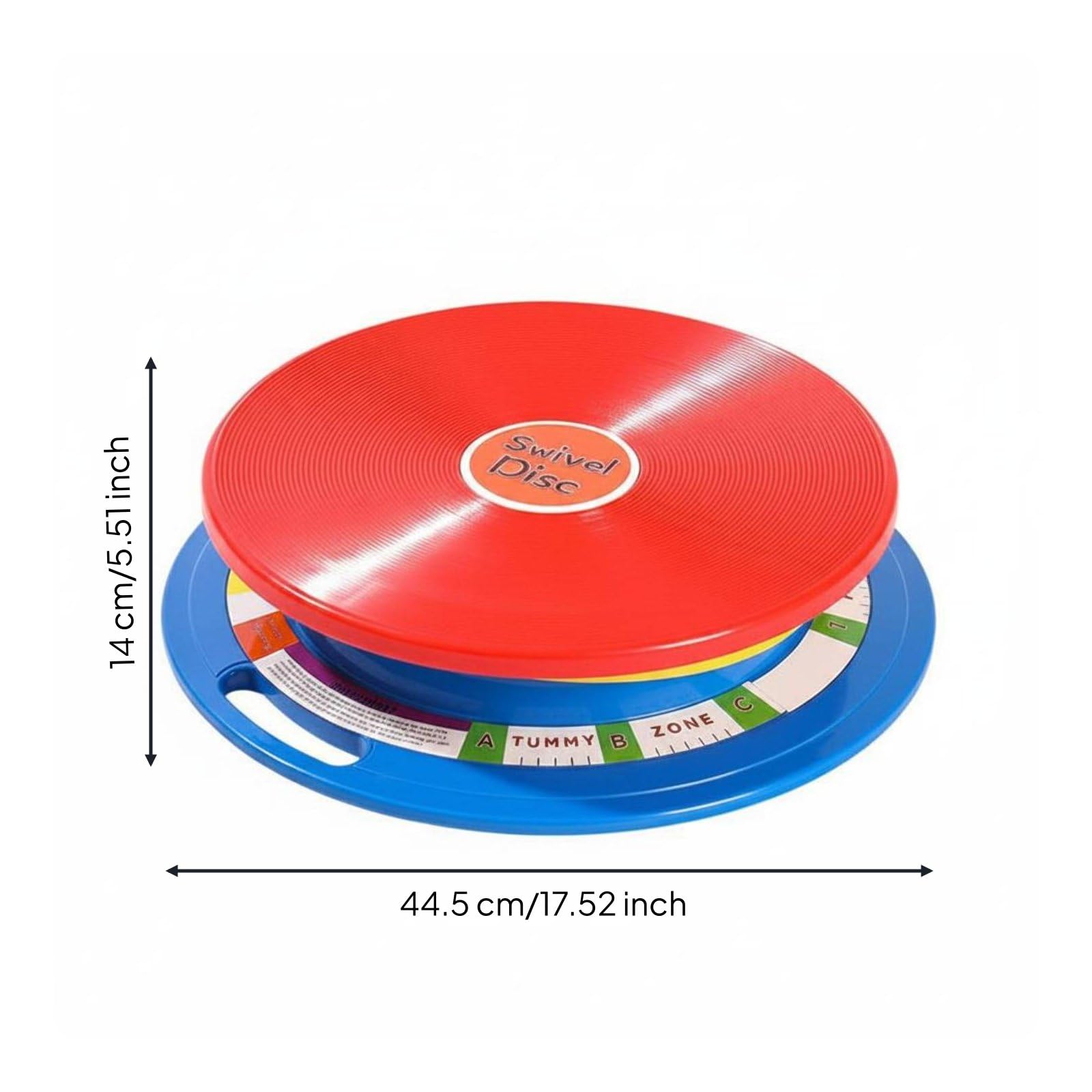 Tavola di Equilibrio Bambini Tavola Rotante Piattaforma Gioco Dispositivo Vestibolare Disco Girevole Regolabile con Struttura Solida E Presa Facile in