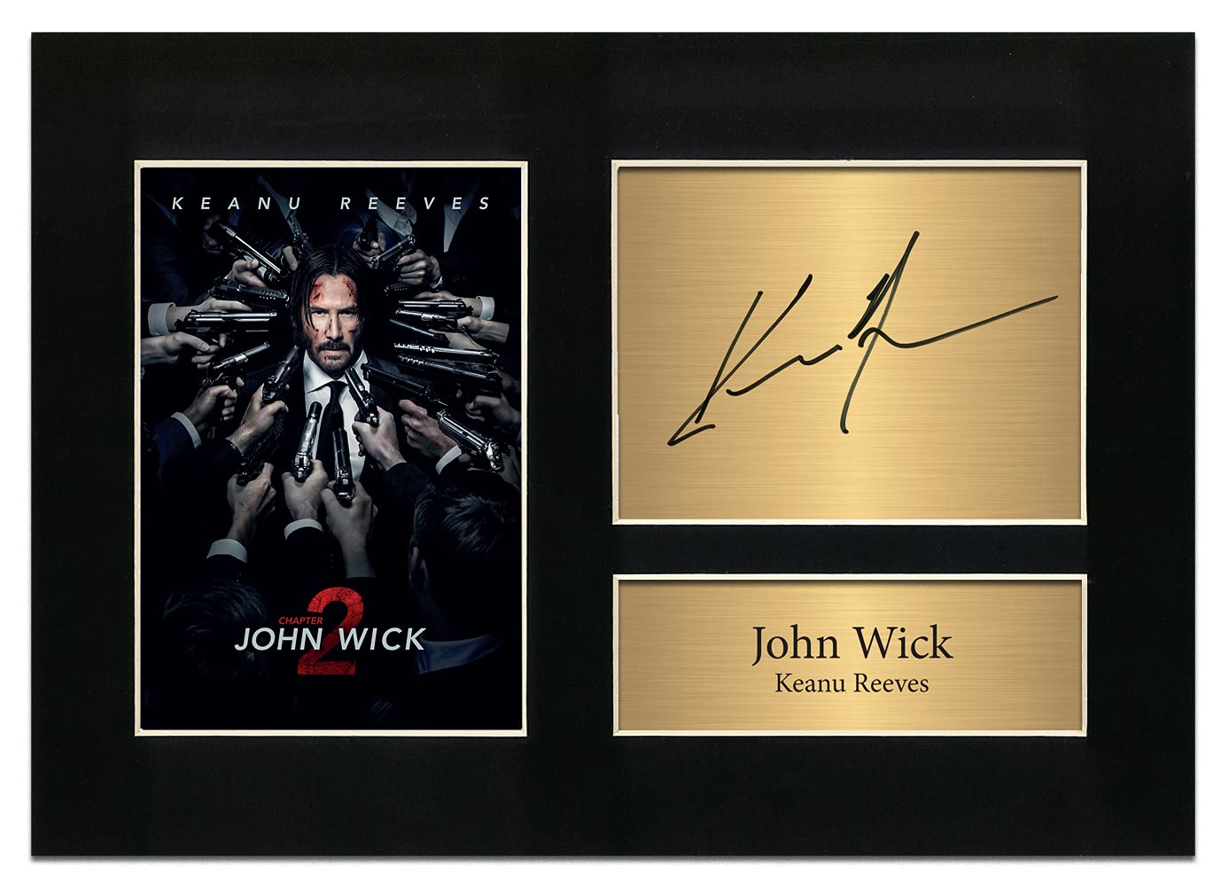 SOOMFON John Wick Keanu Reeves Signed | Autograph A4 Printed Photo Reproduction Print Picture Display No53