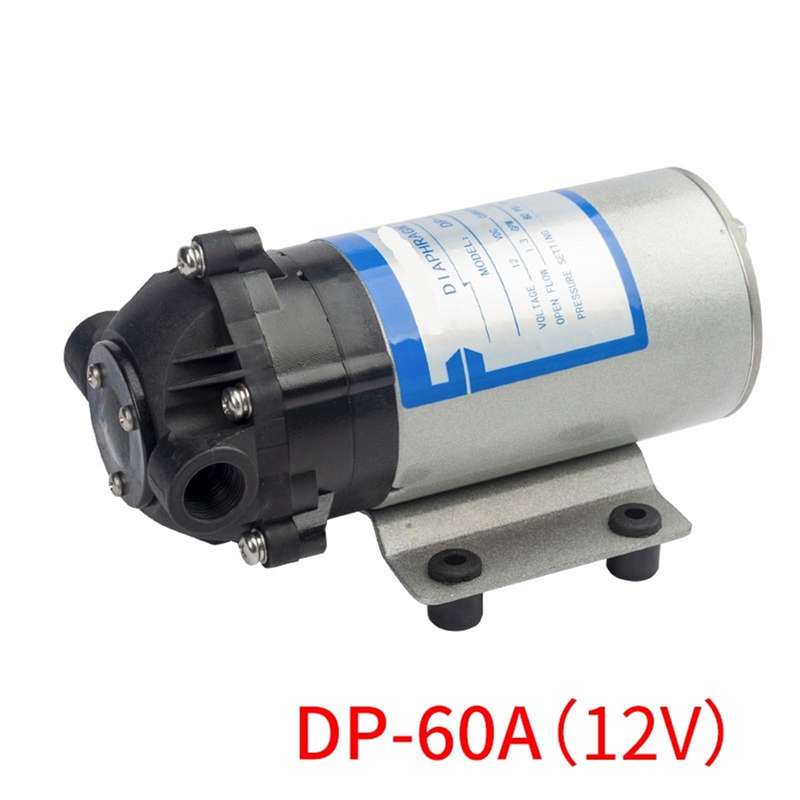 Mini bomba de diafragma de alta presión DP-60, 12 V/24 V, bomba de pulverización de agua for barredora, bomba eléctrica de CC(DP-60A-12V)