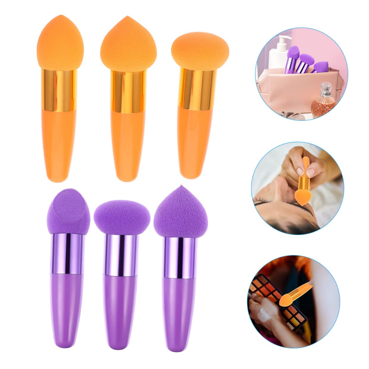 POPETPOP 30pezzi Spugnette Makeup Portatili Strumenti Cosmetici Versatili Per Applicazione Fondotinta e Trucco Lavabili e Riutilizzabili Per Uso Quotidiano e Professionale
