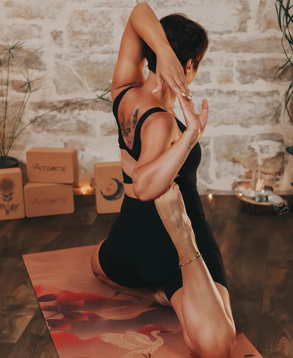 Tapis de yoga Amsomé : beau, naturel, antidérapant - Chaque tapis est une oeuvre d’art