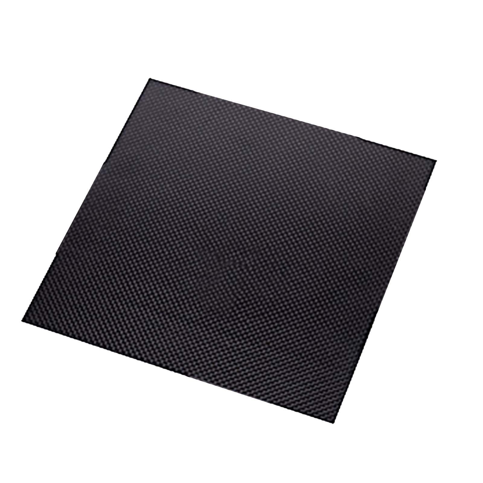 Piastra In Fibra Di Carbonio 3K Da 0,8 Mm, Trama Semplice Nera, Dimensioni Multiple