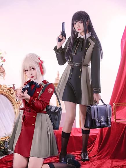 Amazon | [SHIHUA] リコリス・リコイル コスプレ服 ウィッグ付き 錦木千束 井ノ上たきな コスプレ衣装 にしきぎ ちさと リコリコ  コスプレ いのうえ たきな リュック 仮装 変装 人気 アニメ コミック展 制服 コスチューム 演出服 衣装セット 大人用 撮影 学園祭 文化祭
