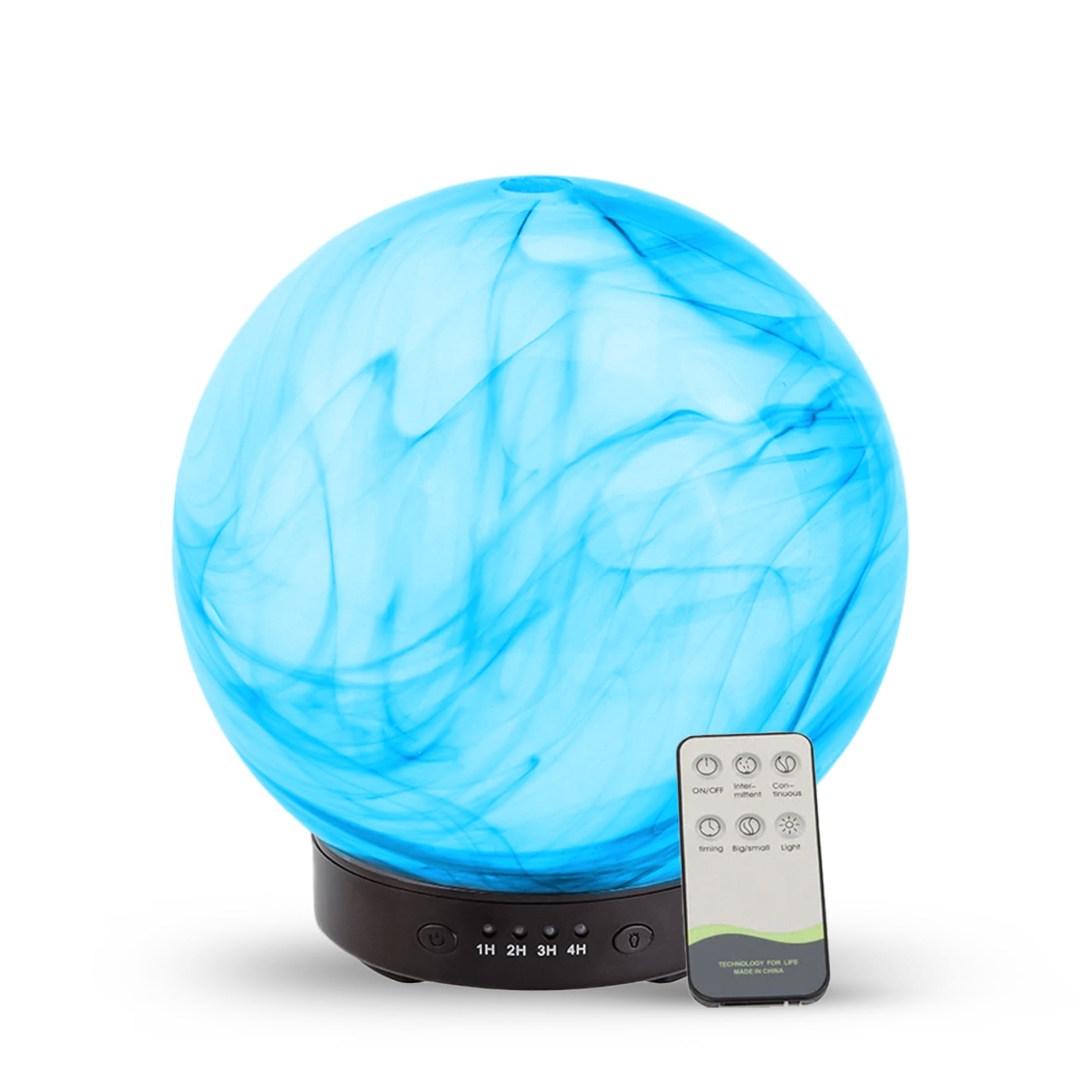 Farenheit Glass Essential Oil Diffuser & Humidifier – Ultrasonic Aroma Diffuser for Home, Portable Fragrance Diffuser, Aromatherapy Humidifier with 7 LED Lights, Scent Diffuser for Bedroom