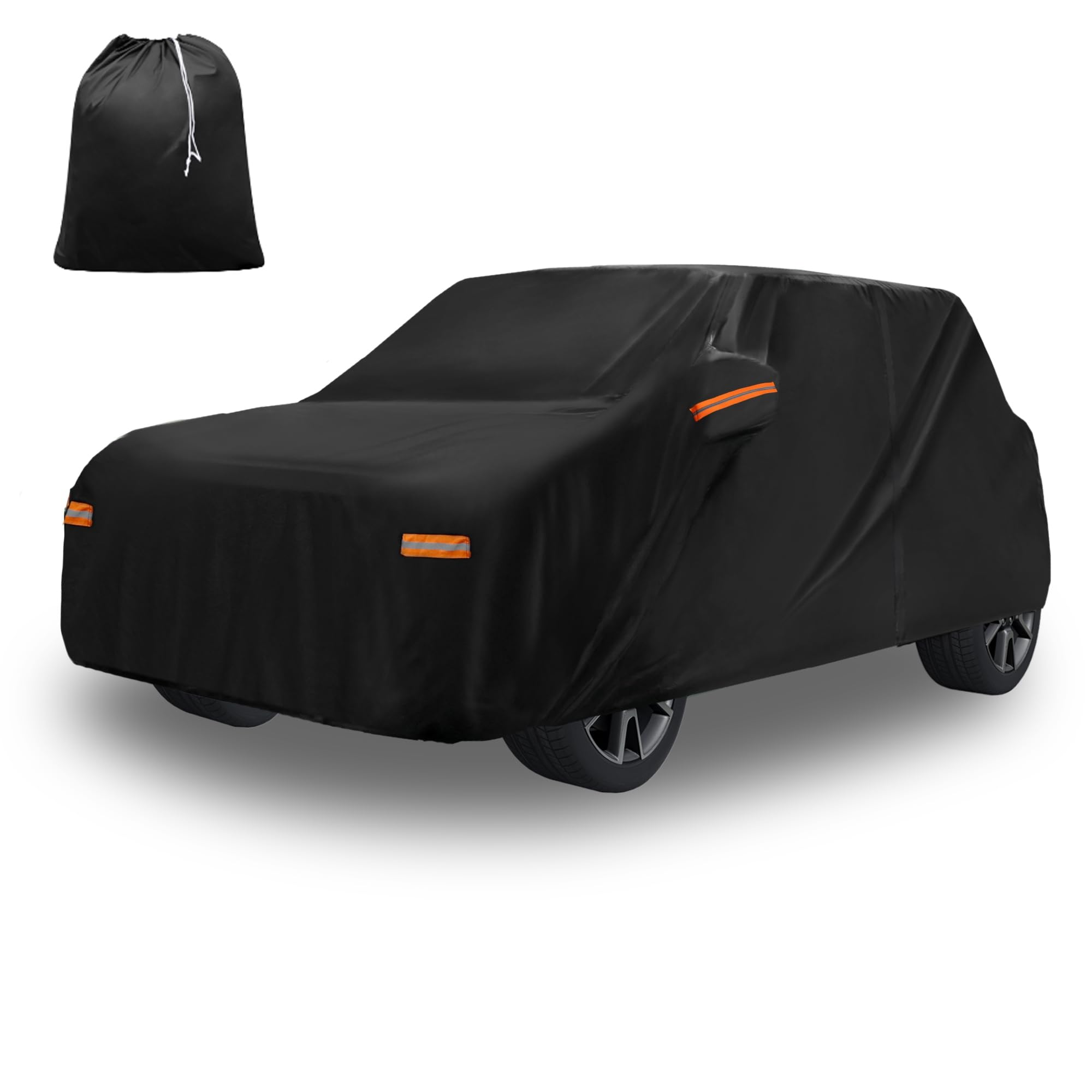 X AUTOHAUX Protective Car Cover for Mini Cooper 4DR - Waterproof, UV-Resistant, and All-Weather Protection with Door Zipper, 210D-PU Material