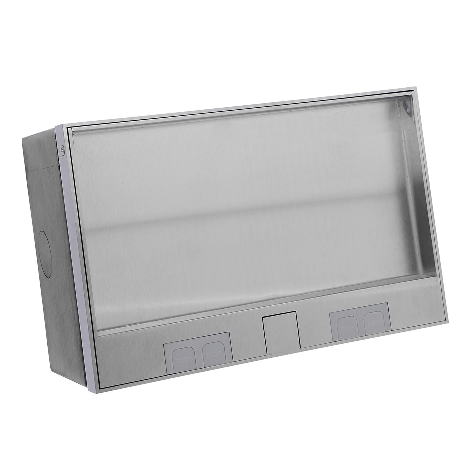 Sxhlseller Scatola di Derivazione da Incasso a Pavimento con 2 Prese CA e 2 Porte USB, Presa in Stile Marmo in Acciaio Inossidabile per connettività di Alimentazione Integrata in Ufficio o Scuola