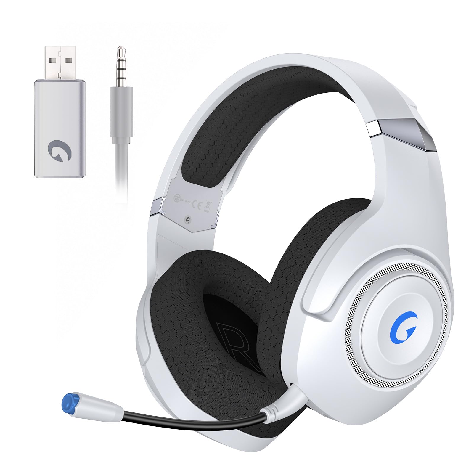 Gaming Headset for PC Mac 40Hr Long Term Work