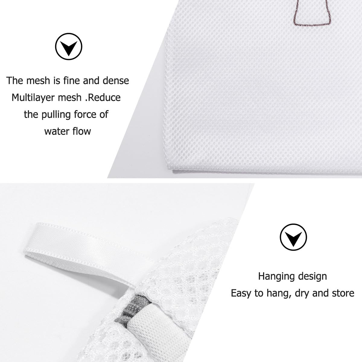 SUPVOX Sacchetti per Bucato Resistenti e Riutilizzabili per in Poliestere Bianco Set da 6 Mantenere Intima senza Pieghe Durante i Viaggi