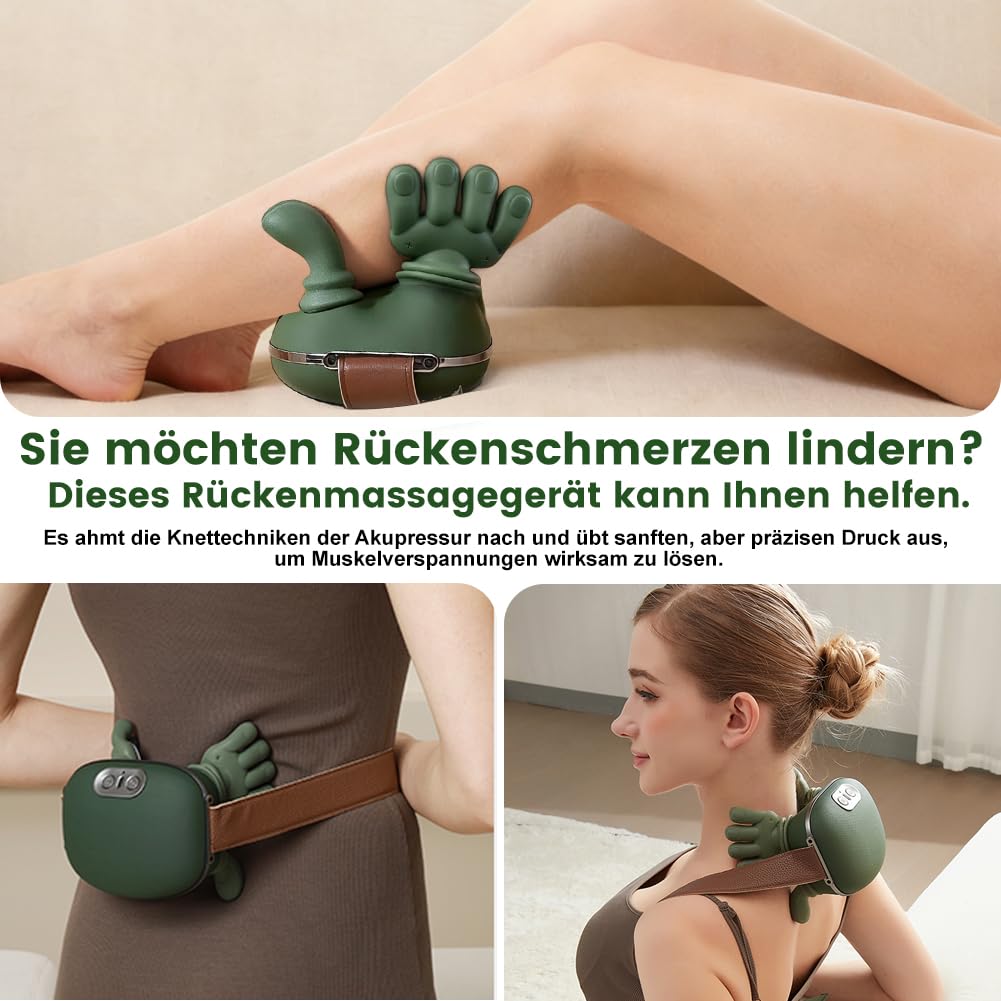 Massagegerät, 4D Nackenmassagegerät, Nackenmassagegerät mit Wärme, Heizendes Nacken, Shiatsu Massagegerät 3 Modi 2 Heizstufen, USB Elektrische Schultermassagegerät Neck Massager für Zuhause Büro Reise