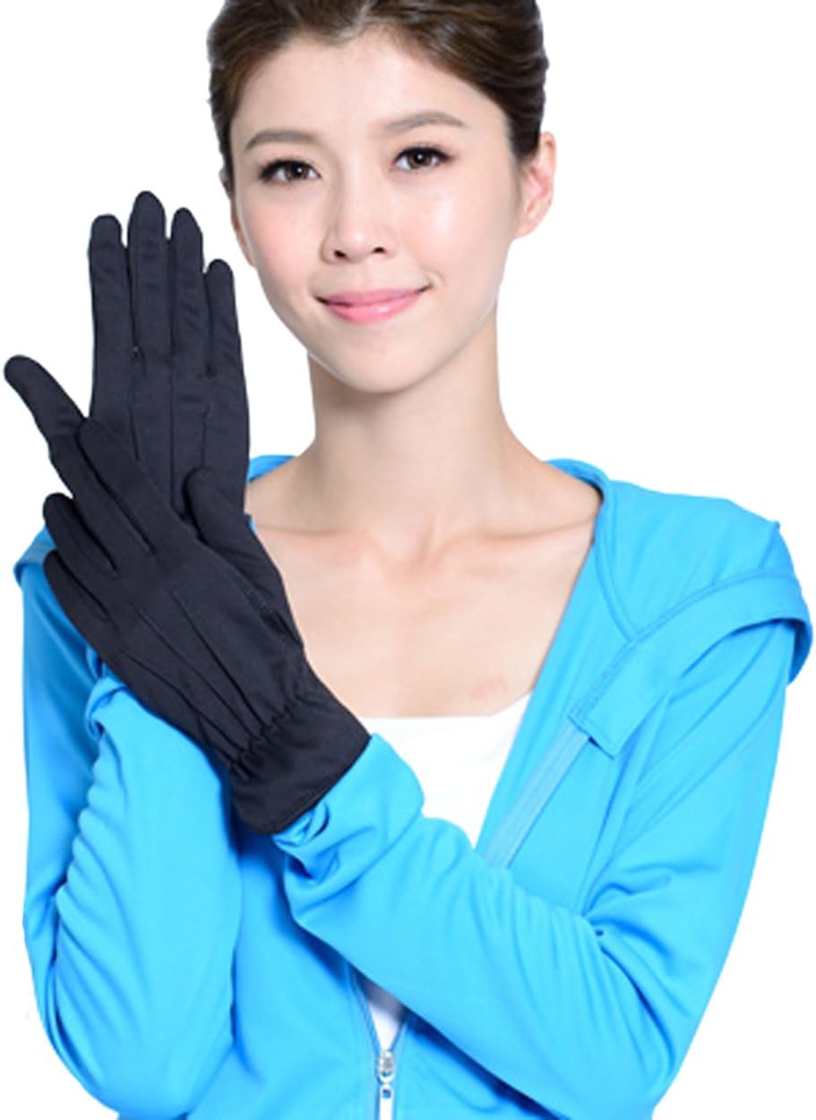 Women Summer Thin UPF 50+ Non-slip Sun Gloves for Driving, Cycling (black) : Clothing, Shoes & Jewelry