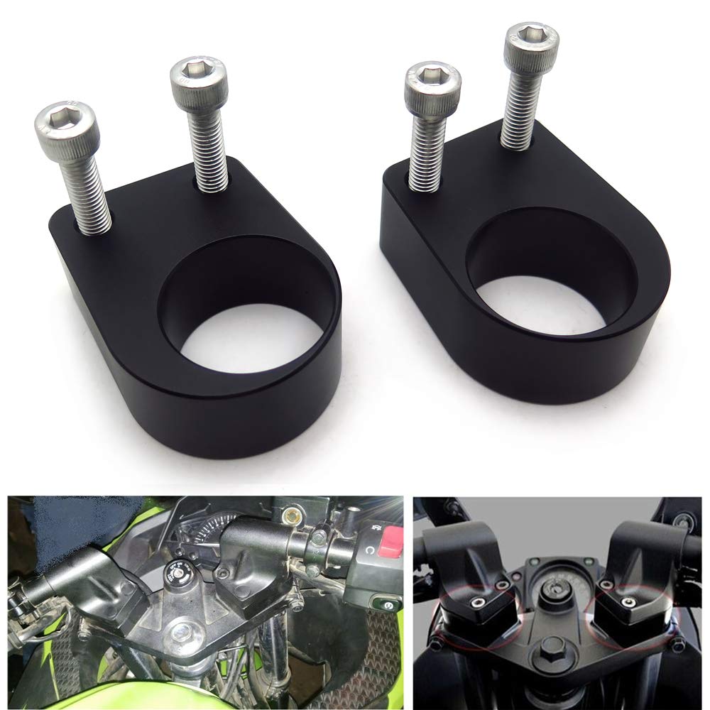 SMT- Handlebar Riser Kit Move Bar Up 25mm Compatible with Kawasaki Ninja 250 Ninja 300 2013-2019