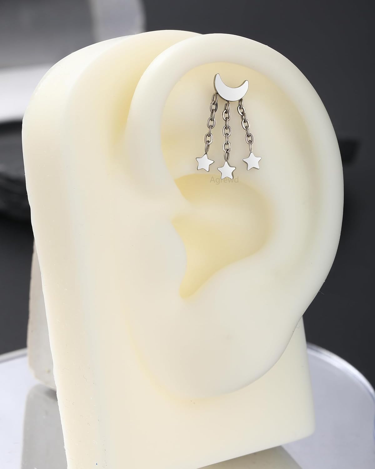 G23 Solid Titanium Cartilage Earrings Stud 16G Internally Threaded Helix Tragus Earrings for Women Flat Back Conch Helix Piercing Jewelry Surgical Steel - Image 3