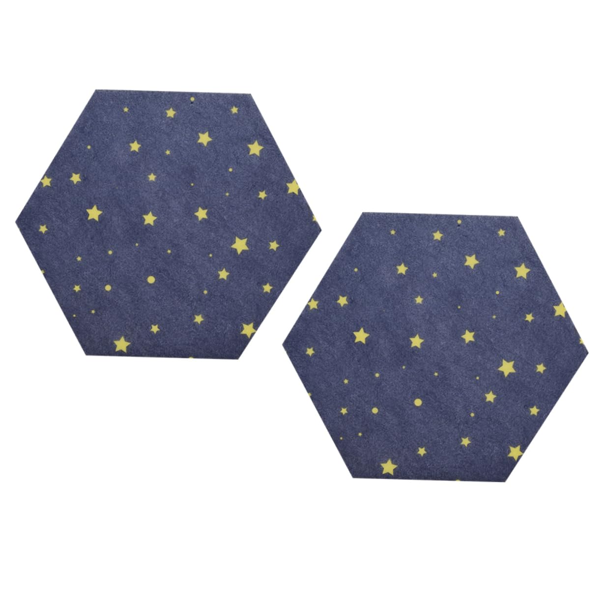SEWACC 2pcs Hexagon Felt Message Board Stickers Home Decor Wall Decals for Office Bedroom and Living Room Felt Bulletin Board Safe Material for Creative Arrangements