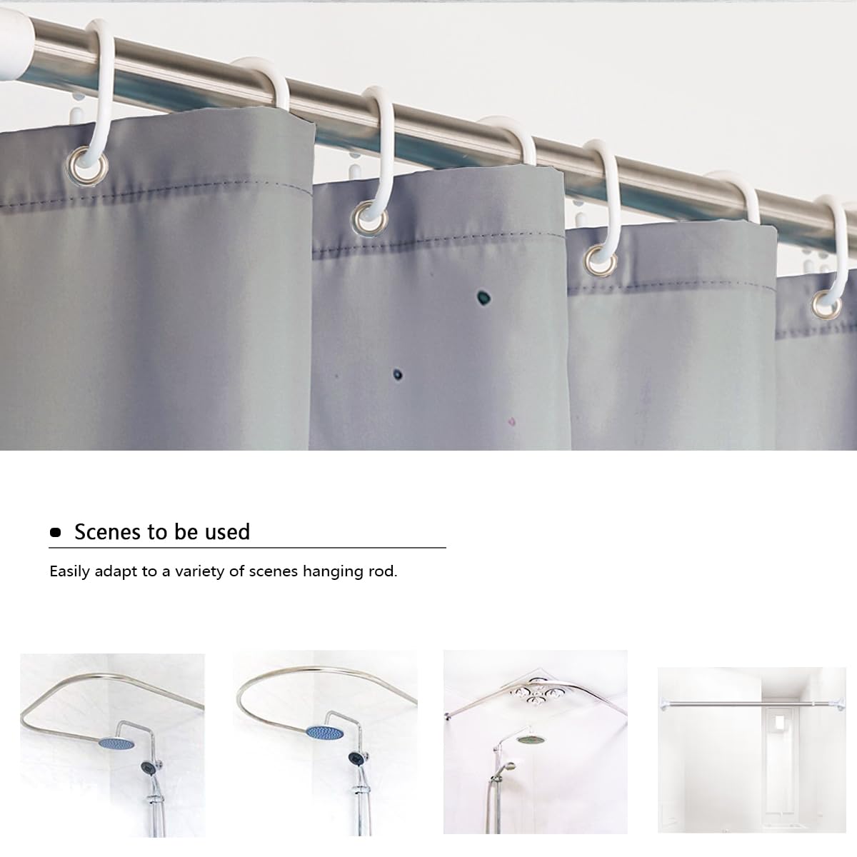 Rideau Douche Artistique en Fleur lys avec Crochets, décoration Salle Bain Aquarelle en Fleur Bleu Sarcelle Violette vibrante, Rideau Bain en Tissu botanique Abstrait Moderne W220xL180 cm