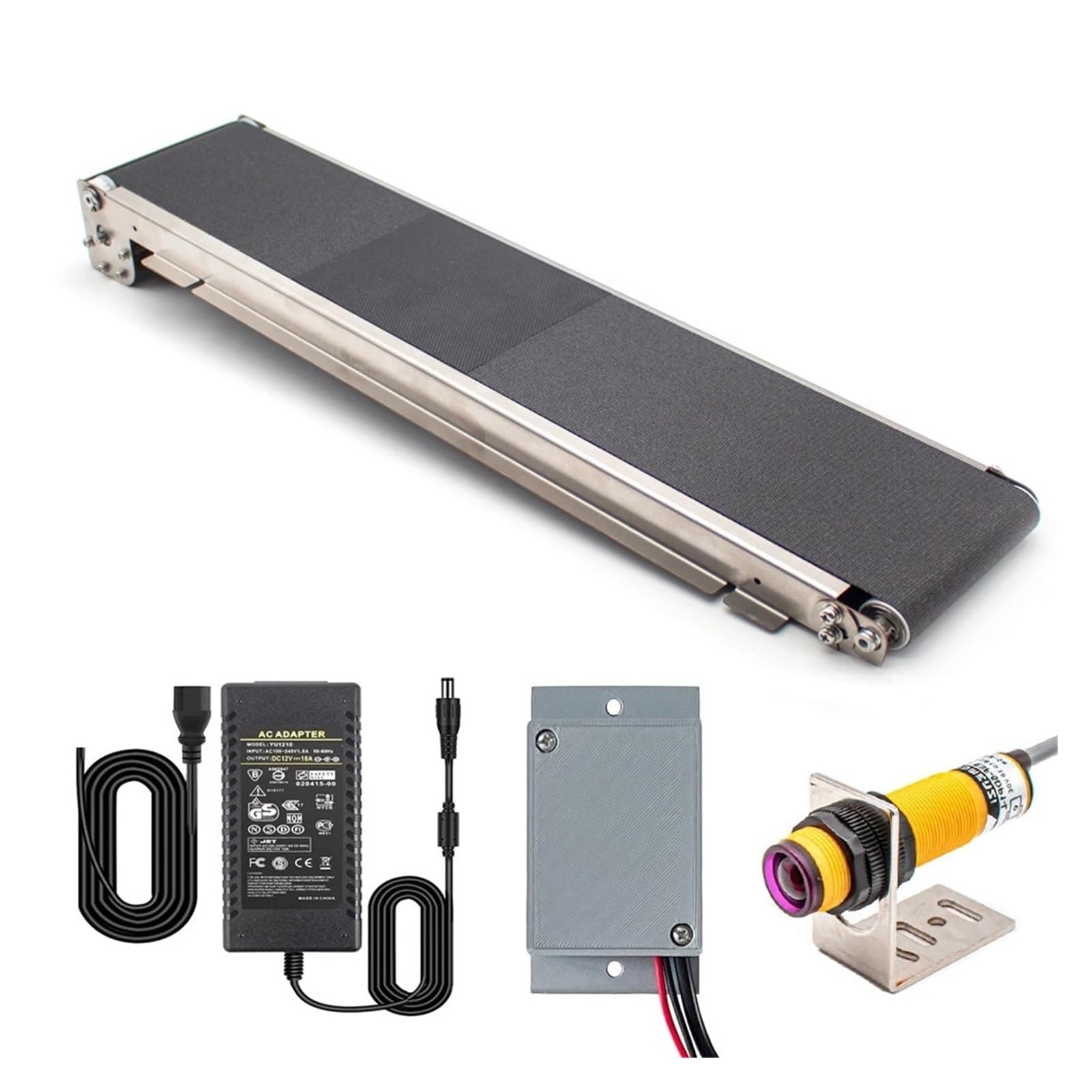 GTHTUHFD Conveyor Small Belt Conveyor 460Mm With Photoelectric Sensor Switch Controller Power Supply Stainless Steel Conveyor For Vending Machine Original
