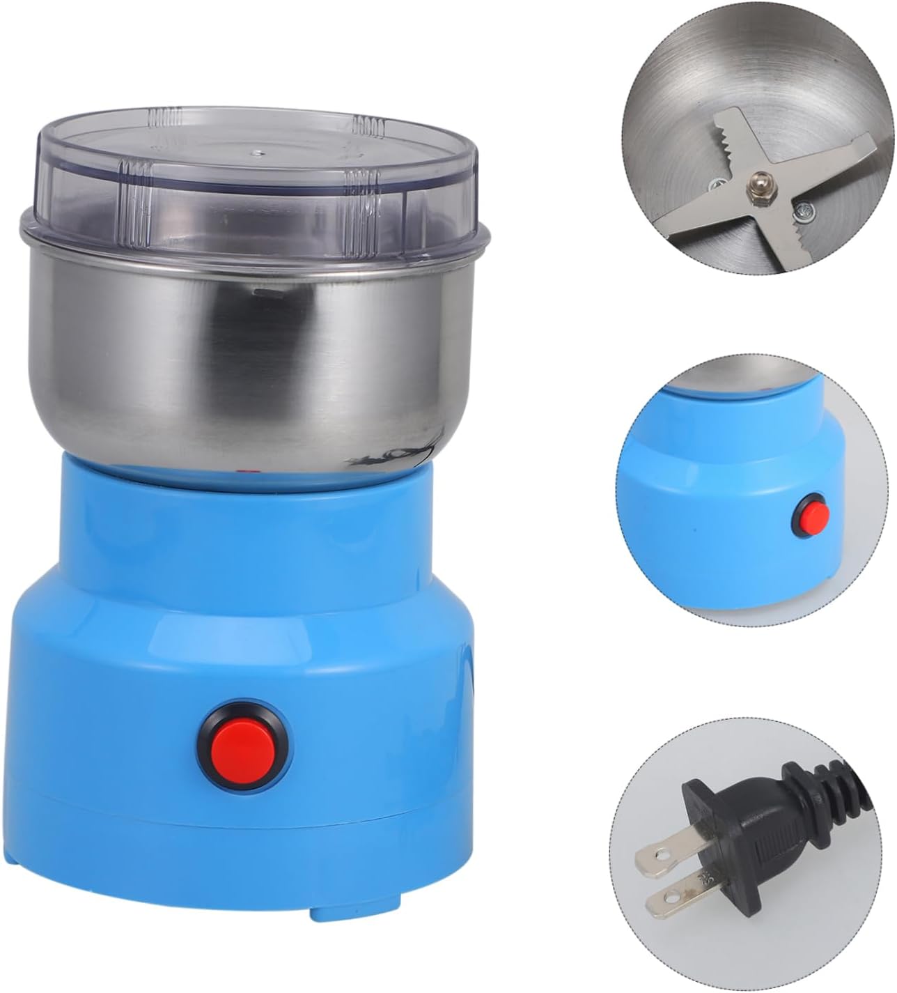 Electric Powder Grinder Compact Food Processor for Spices and Grains Stainless Steel Grinding Machine for Medicinal Materials High Bean Mill for Home Use