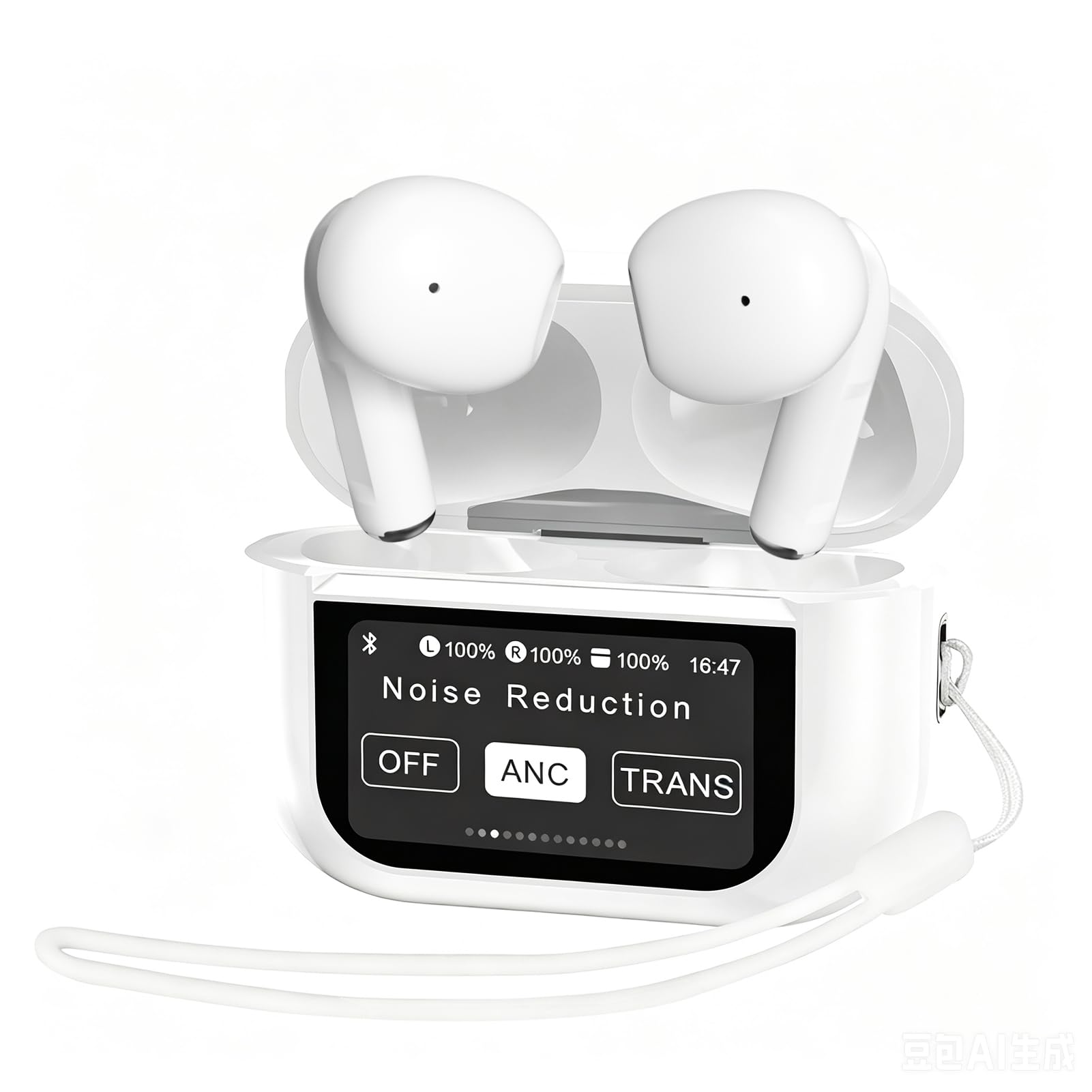 Fone de Ouvido Bluetooth com Tela LED, Chamada ENC, 24h de Bateria, Baixa