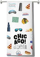 JNIAP Chicago Kitchen Towel Chicago Kitchen Decor Chicago Trip Gifts Chicago Kitchen Accessories Chicago Dish Towel (Chicago kt)