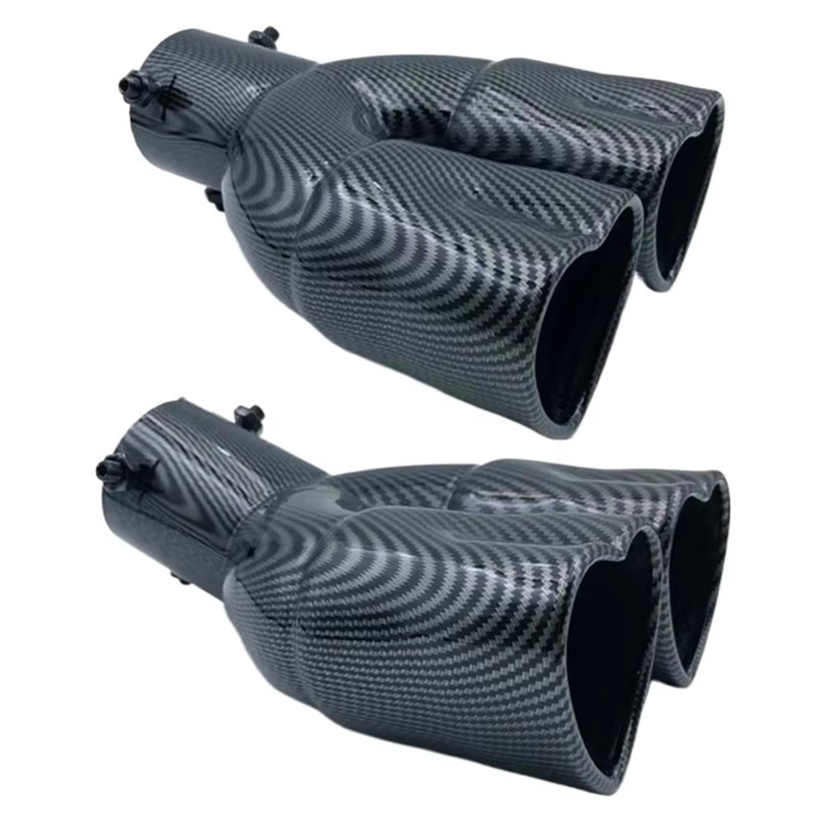 Car Silencer Końcówka tłumika w kształcie serca Samochód Auto Stalowa końcówka rury wydechowej Części zamienne Podwójne końcówki rur wydechowych(Style curle)