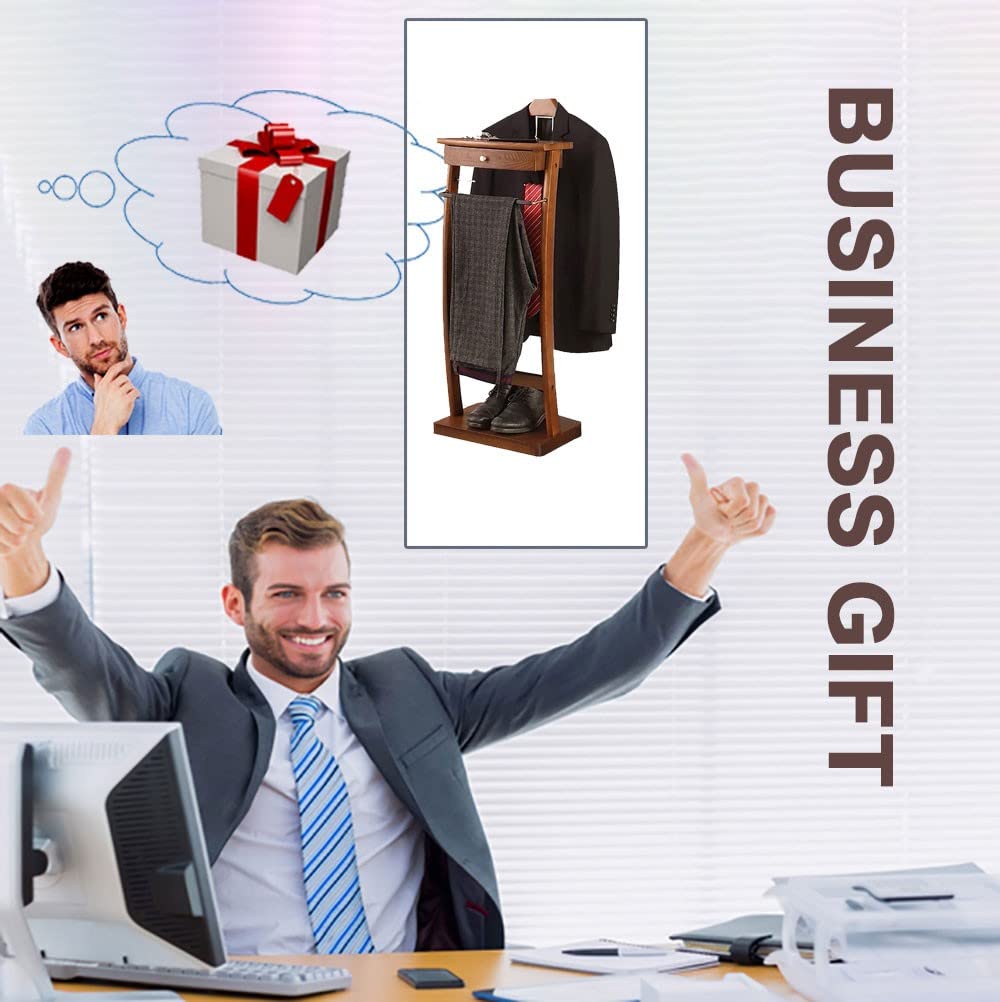 Amazon.co.jp: 洋服バレットスタンド 木製 床置き式 スーツハンガー