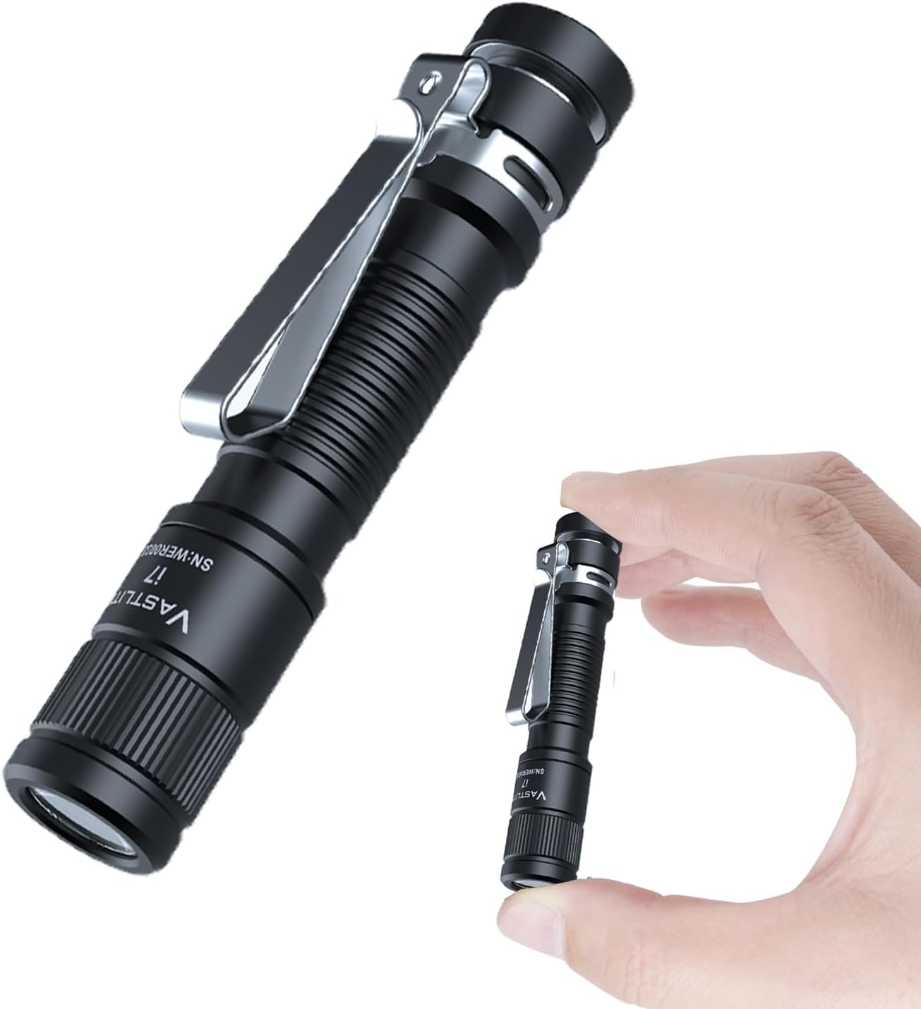 JETBeam i7 Mini EDC Rechargeable Keychain Flashlight, 545 Lumen Compact Portable Mini Key Ring Light, Magnet + Portable Clip Ultra Bright 4 Mode Flashlight IP68, Aviation Grade Aluminum