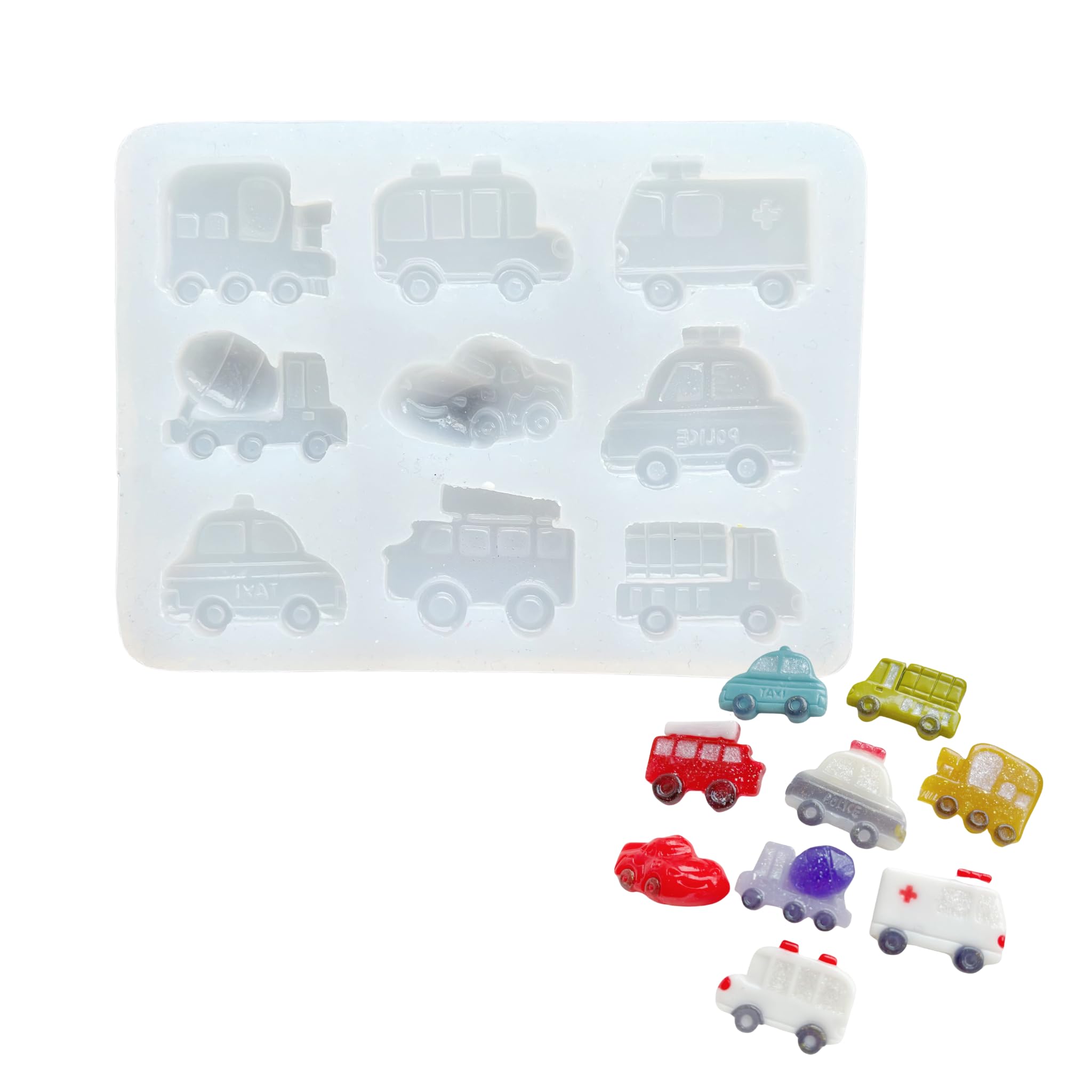 No.302 オーダーマスク　ハンドメイド　乗り物　タクシー　ミキサー車　救急車 Amazon.co.jp: 【シリコンモールド】9種類の車 プレート 自動車 貼り